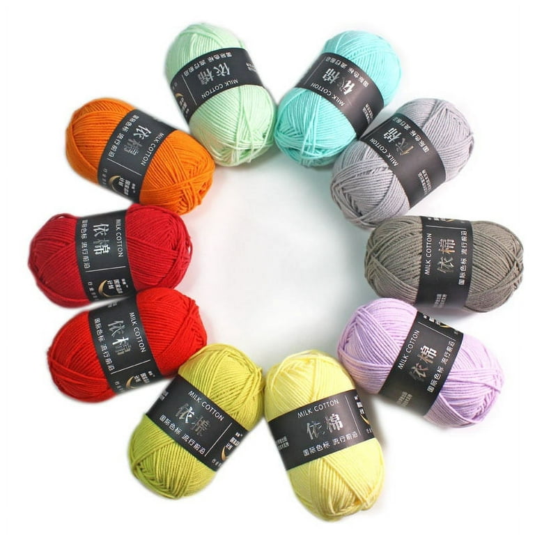 50G Smooth Soft Milk Cotton Hand Knitting Crochet Yarn