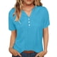 thumbnail image 1 of Vestidos Casuales Para Mujer, Blusas De Mujer De Moda Camisa de botones lisa de moda para mujer, blusa holgada con cuello en V para mujer, 1 of 5
