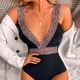 thumbnail image 5 of Traje de baño de una pieza con escote en V profundo y aberturas sexys para mujer, 5 of 5
