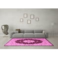 thumbnail image 3 of Ahgly Company Indoor Square Persian Pink Traditional Area Rugs, 7' Square, 3 of 4