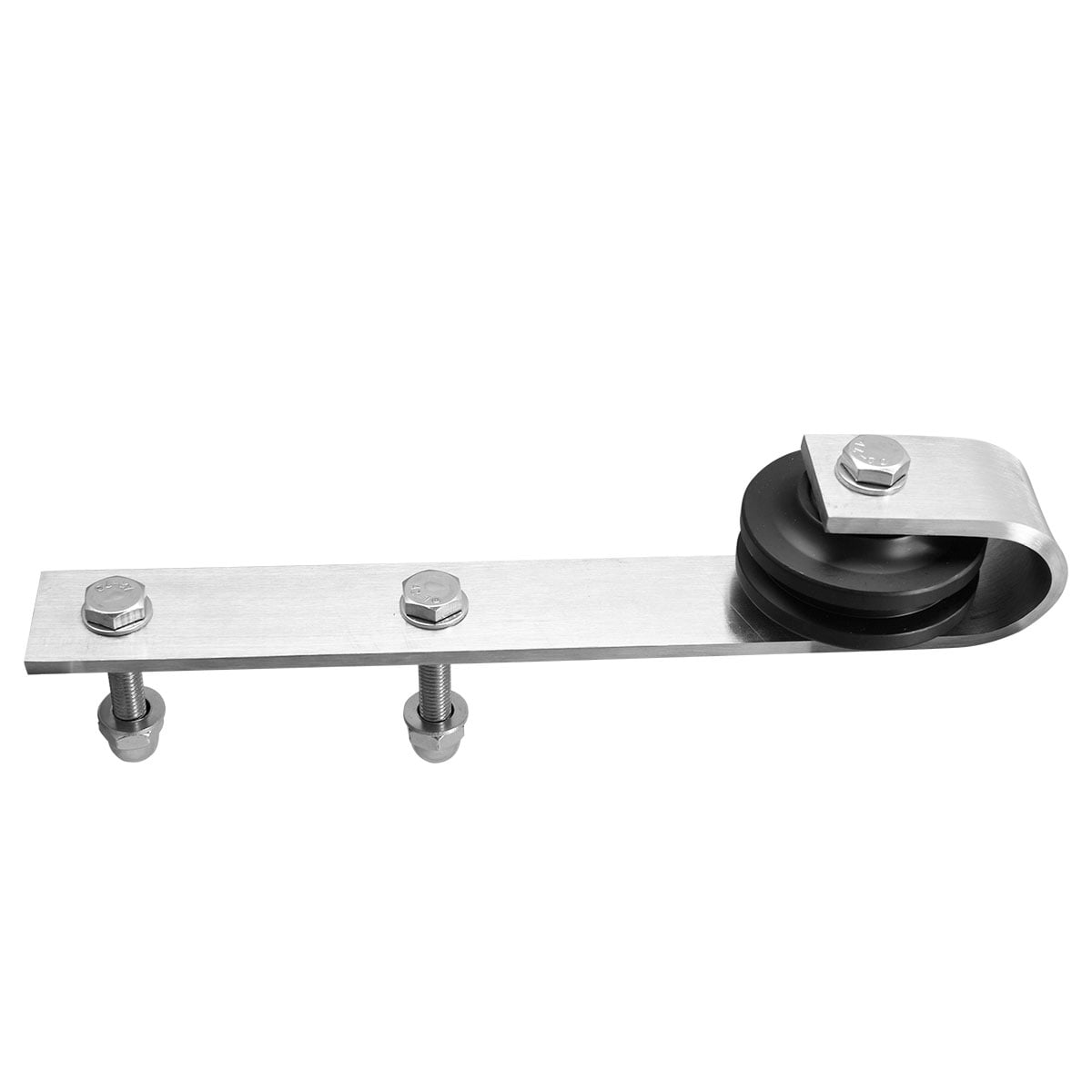 Kepooman 6.6 ft Rustic Sliding Barn Door Hardware Kit, Roller Track Set - Silver Kepooman 6.6 ft Rustic Sliding Barn Door Hardware Kit, Roller Track Set - Silver