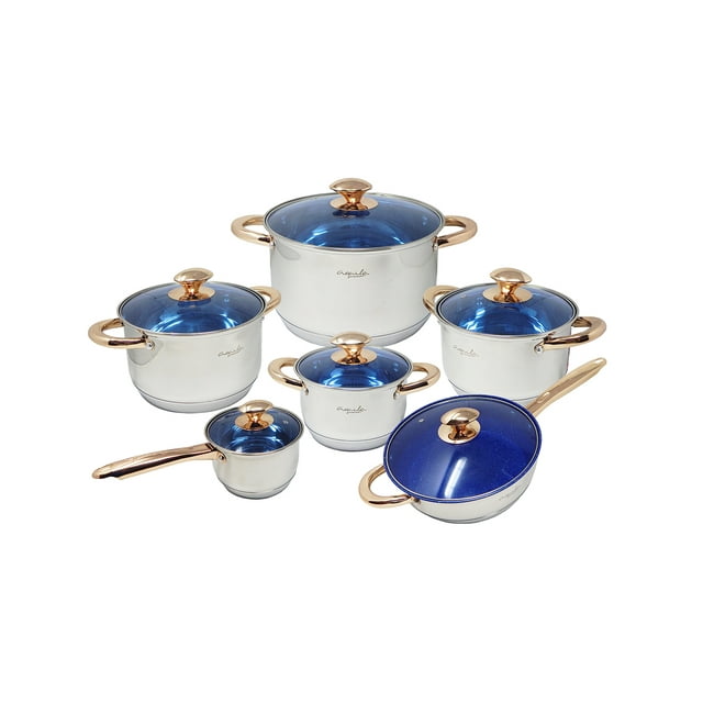 Batería de Cocina Siberia Acero Inoxidable 12 Pz Aquila