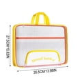thumbnail image 3 of Large Capacity Mesh Zipper File Bag Portable Handheld Document Organizer Transparent Storage Pouch Subject Classification Folder Durable Waterproof Bag For Office School Travel Use, 3 of 5