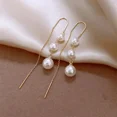 thumbnail image 3 of 2pair  Pearl Drop Earrings Bohemian Women's Earrings Party Gift Alloy Material Delicate Gift, 3 of 4