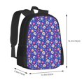 thumbnail image 3 of Daiia colorful Skull flower leaf Backpack for Men and Women -Durable Backpack Large Capacity, Water-Resistant Bag with Adjustable Straps and Laptop Compartment, 3 of 9
