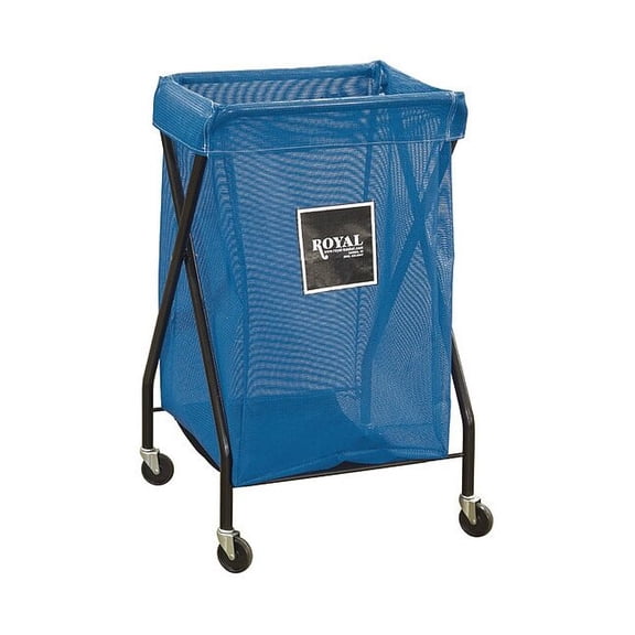 Royal Basket Trucks X-Frame Cart,6 Bu,Blue Mesh G06-BBX-XMA-3ONN