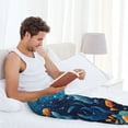 thumbnail image 5 of Sigee Whimsical Underwater Fantasy print Men's Pajama Pants Lounge Sleep Bottoms with Elastic Waistband and Pockets-Large, 5 of 6