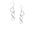 thumbnail image 2 of Delight Jewelry Te Amo Infinity Sign Open Heart French Earrings, 2 of 4