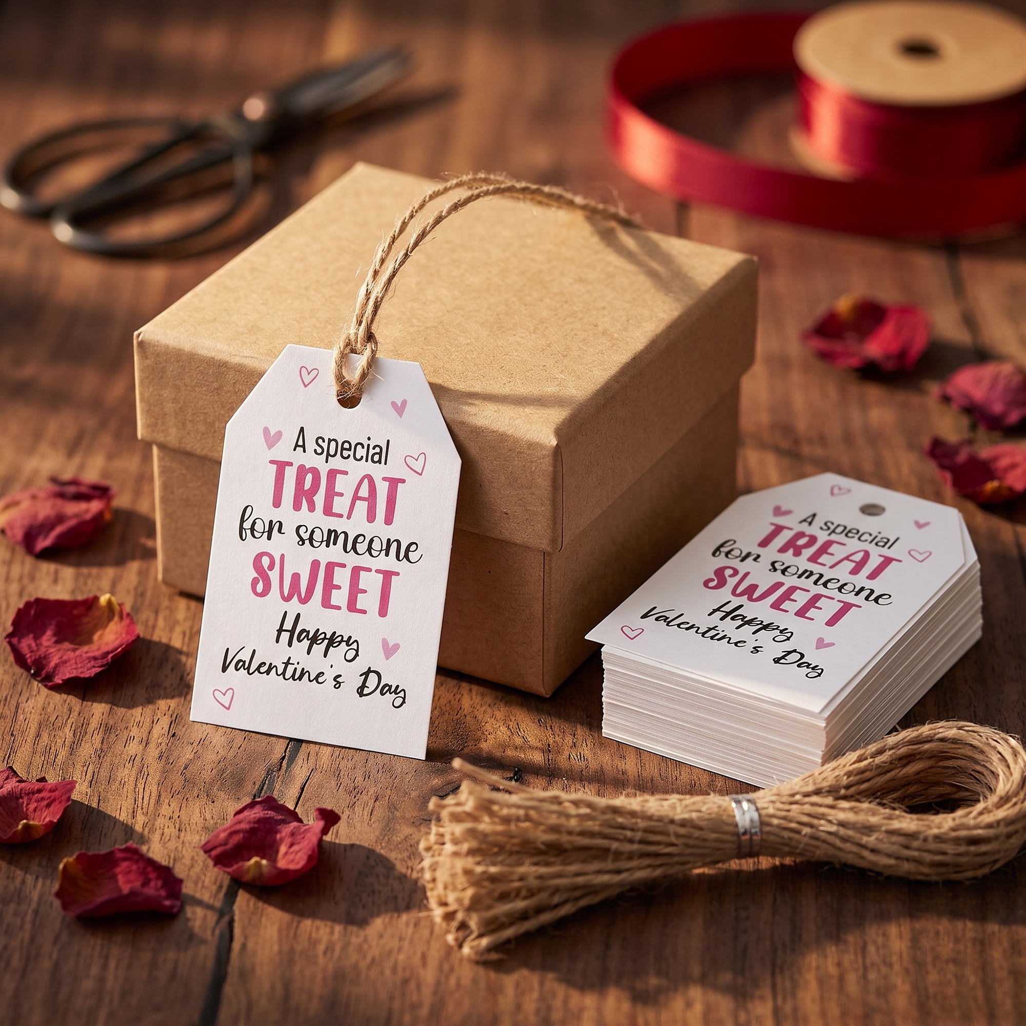 Unique Bargains Gift Tags with Twine for Present Wrapping and Crafting Someone Sweet 2" x 3.1"