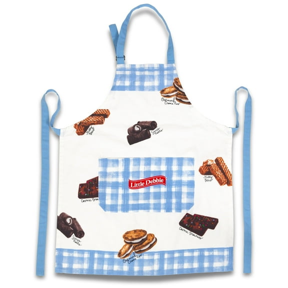 Little Debbie Gingham Collection 1-Pocket Fabric Kitchen Apron