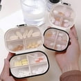 thumbnail image 4 of HUGFEGWE Portable Daily Pill Case, Travel Pill Organizer, Travel Pill Cases, Pill Container, Daily Pill Organizer, 7 Compartments Portable Pill Case, Pill Box to Hold Vitamins, Cod Liver Oil (Small), 4 of 7