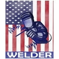 thumbnail image 3 of CafePress - American Flag Welder Design Welding Image Pajamas - Women's Short Sleeve Print T-Shirt and Pants Light Cotton Pajama Set, 3 of 7