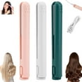 thumbnail image 6 of Hair Straightener，Adjustable Temp Curling Straightener And Curler 2 In 1 Cordless Curling Portable Small Travel Hair Curler 2 in 1Fast Heating Ceramic Flat Iron（Green） （Pink）, 6 of 8