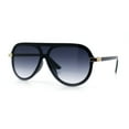 thumbnail image 5 of Womens Classy 90s Designer Shield Rimless Racer Plastic Fashion Sunglasses [Black - Smoke], 5 of 7