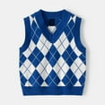 thumbnail image 4 of SILVERCELL Unisex Baby Boys Girls Sweater Vest V Sweater Sleeveless Knit Plaid Kids Clothes, 4 of 10