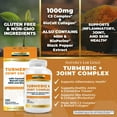 Nature's Lab Turmeric Joint Complex Supplement Pills 120 Caps, Anti