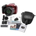thumbnail image 4 of MINOLTA MN67Z 20 MP / 1080P FHD Bridge Digital Camera w/67x Optical Zoom (Red) Bundle with 32GB Memory Card + Camara Bag + Cleaning Kit + Vlogging Tripod + Accessories, 4 of 7