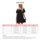 thumbnail image 5 of Vestido de las mujeres fuera del hombro, vestido corto casual con volantes para las citas para el verano Negro L LHCER 1, 5 of 5