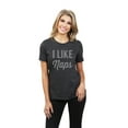 thumbnail image 2 of I Like Naps Women's Fashion Relaxed T-Shirt Tee Charcoal Grey Small, 2 of 3