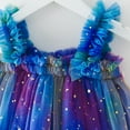 thumbnail image 4 of Fsqjgq Baby Girl Clothes Baby Girl Easter Outfit Cute Baby Girl Dresses 3-19 Months Blue Toddler Girls Sleeveless Star Moon Tie Dye Tulle Holiday Dress Dance Party Princess Dresses Clothes 110, 4 of 6