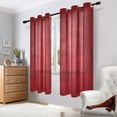 thumbnail image 7 of Sheer Curtains Grommet Drapes Window Treatments Light Filtering for Bedroom Living Room 2 Panels 42" x 63" Red Elegant Spiral, 7 of 7