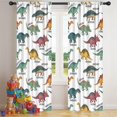 thumbnail image 5 of Blackout Kids Curtains,White Dinosaurs with Labels Playfully Childrens Insulated Curtains Set Of 2,Bedroom Essentials,Toddler Room Decor 42"x84", 5 of 5