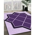 thumbnail image 2 of Ahgly Company Indoor Square Patterned Purple Iris Purple Area Rugs, 4' Square, 2 of 6