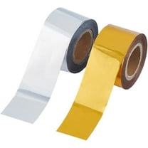 1set 2 colors 60m/Roll Hot Foil Transfer Roll Hot Foil Stamping Paper 3cm Width Metallic Heat Transfer Foil Papers for Foil Quill/Heat Foil Pen Craft Scrapbooking Card Making