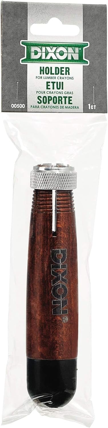 Dixon - DIX00500 Industrial Lumber Crayon Holder for 1/2" Round or Hexagonal Crayons, Wood with Metal Chuck, Walnut 00500 Walnut Pack of 12