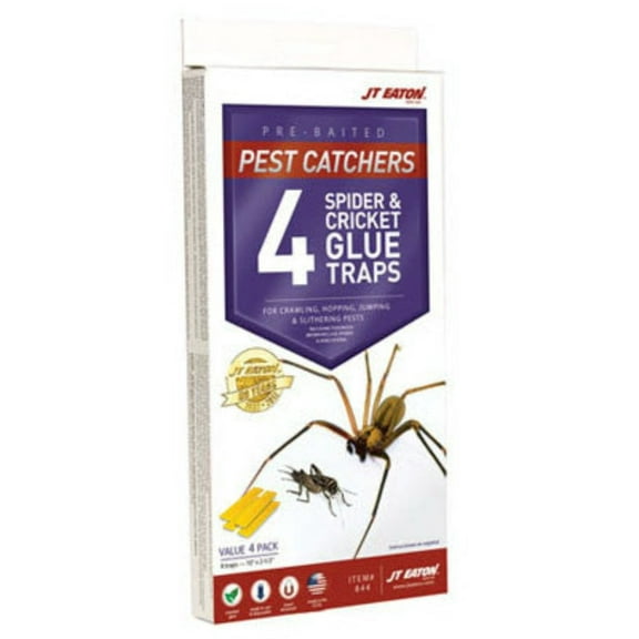 JT Eaton 844 4 Pack Of Spider & Cricket Insect Glue Traps - Quantity of 12