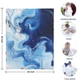 thumbnail image 4 of Blue Marble Flow Pattern Blanket,Comfortable Soft Flannel Throw Blanket,All Season,Warm Lightweight Blankets for Sofa Bed Couch Living Room Chair,30"x40", 4 of 4