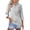 Light Gray, variant on Solid Color Polo Shirts with Pocket for Women 3/4 Sleeve Button Down Collared Shirts Business Casual Work Tops Athletic Tennis Golf Shirt 3 Buttons Spring & Autumn Work Blouse Army Green L