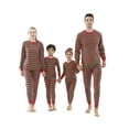 thumbnail image 4 of Elowel Matching Family Christmas Pajamas - Red & Green Striped 2-Piece Set, 4 of 6