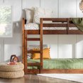 thumbnail image 3 of Walker Edison Traditional Slatted Twin Over Twin Bunk Bed, Walnut, 3 of 15