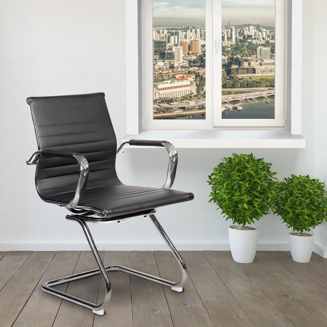 Techni Mobili Modern Office Chair, Technical Visitor Chair with Fixed