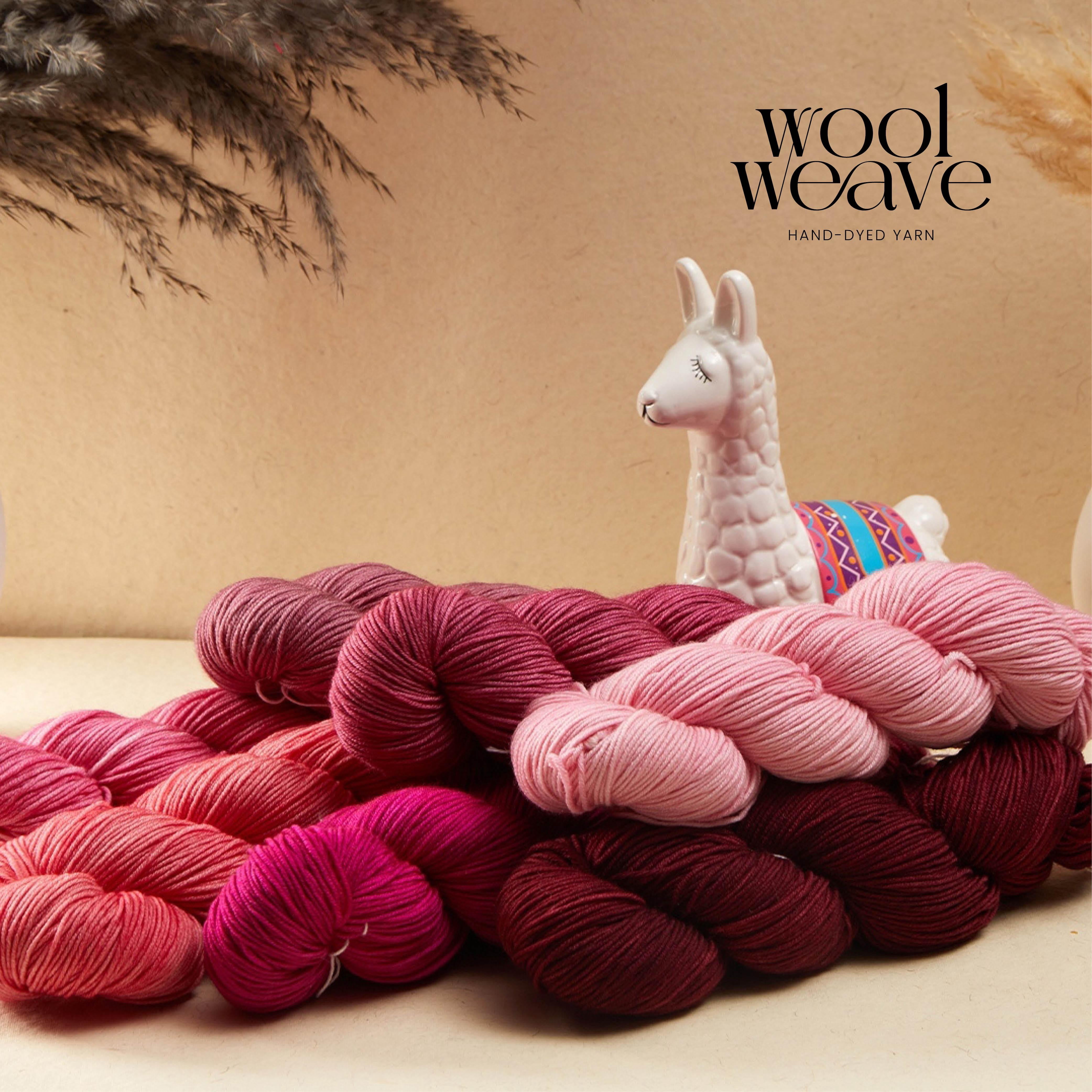 Woolweave Superwash Merino Wool Yarn - Hand-Dyed DK Weight, 100g, 240 Yards - Bandana Red