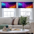 thumbnail image 4 of LALILO Kitchen Curtain Valance Bright With Stars Rod Pocket Window Curtain 52"x 18" Set of 2, 4 of 7