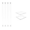 thumbnail image 4 of 12 X 12 X 24" 1/2" Rods Clear Riser Acrylic Transparent Plexiglass Pedestal Table Display Podium Glorifier Riser Stand Centerpiece Flower Sculputure Merchandise Lamp Book Stand, 4 of 5