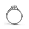 thumbnail image 3 of 1 Ct Cubic Zirconia Silver Stainless Steel Engagement Wedding Ring Women's Size 9, 3 of 5