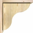 thumbnail image 3 of 8"W x 14"D x 14"H Carmel Rough Sawn Corbel w/Backplate, Douglas Fir, 3 of 9