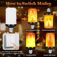 thumbnail image 2 of LED Flame Effect Bulb Flickering Emulation Home Garden Lamp, 2 of 4