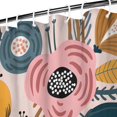 thumbnail image 3 of Waterproof Beautiful Colorful Floral Shower Curtain 72x72 Inch Boho Style Polyester Unique Shower Curtain for Bathroom Hotel Home Decor with 12 Plastic Hooks, 3 of 5
