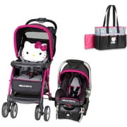 Angle View: Baby Trend Hello Kitty Venture Travel System with Bonus Hello Kitty Tote Diaper Bag