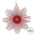 thumbnail image 2 of Vickerman M184503 6.5 Po. Flocon de Neige Rouge Pailleté Ornement de Noël 6 par Sac, 2 of 2