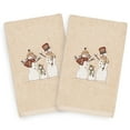 thumbnail image 2 of Authentic Hotel and Spa  Turkish Cotton Snowmen Beige Set of 2 Hand Towels, 2 of 2
