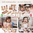 thumbnail image 2 of Set de juguetes de maquillaje de madera kienvy de 11 piezas para niñas de 3 a 6 años, 2 of 9