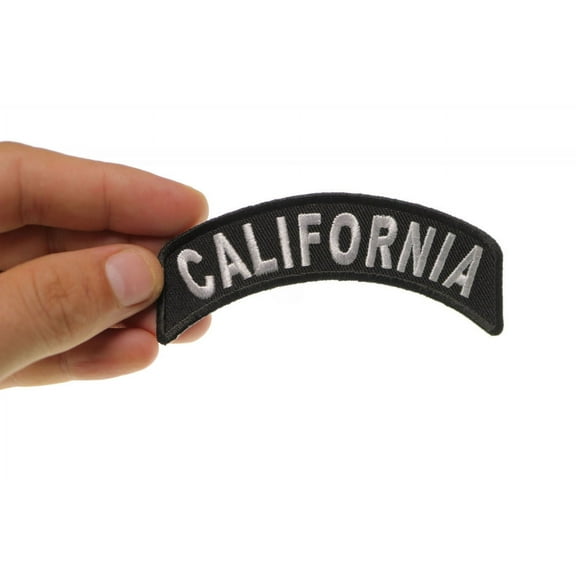 Patch, Small Embroidered Rocker (Iron-On or Sew-On), California State Patch, 4" x 1.75" Arch