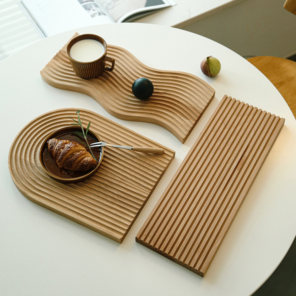 ✪ Water Ripple Bread Dessert Tray Cutting Chopping Board Creative Geometric Design