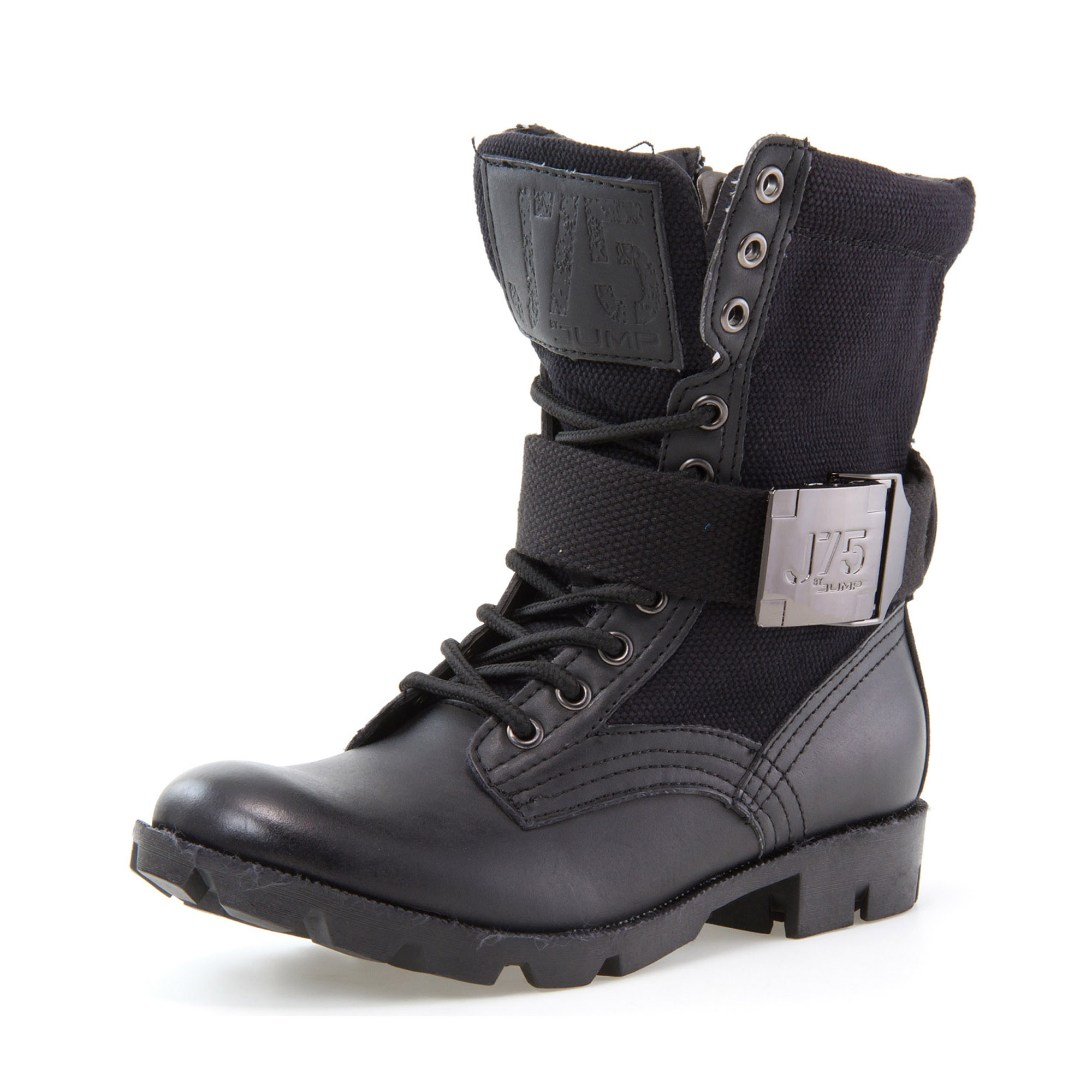 J75 J75 by Jump STRONG Women Round Toe MidCalf Military Boot Black