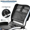 thumbnail image 5 of Haosy 3 Ring Zipper Binder with Shoulder Strap Waterproof Trapper Keeper 2 Inch D-Ring 500 Sheets Capacity, Watercolor Killer Whales, 5 of 8
